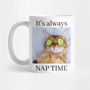 Most Likely to Take a Nap, It's Always Nap Time Funny Cat Mug